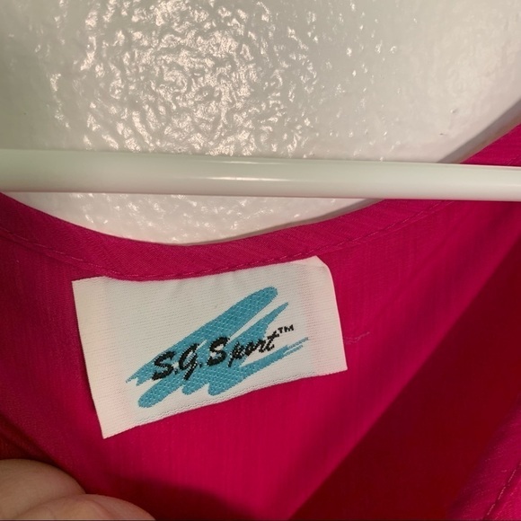 Vtg SG Sport Sleeveless Scoop Neck Blouse Pink - Picture 5 of 5